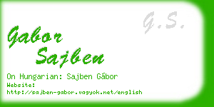 gabor sajben business card